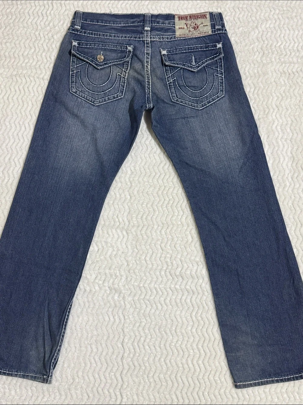 True Religion Joey Super T Denim Jeans Size 36 Embroidery Made in USA